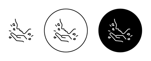 Face washing icons set. vector illustration