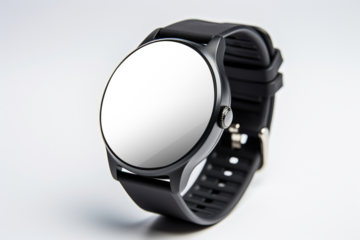 Smartwatch screen png mockup, transparent design