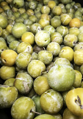 Plums in a market