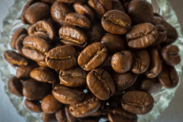 Background with roasted coffee beans