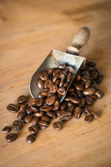 Background with roasted coffee beans