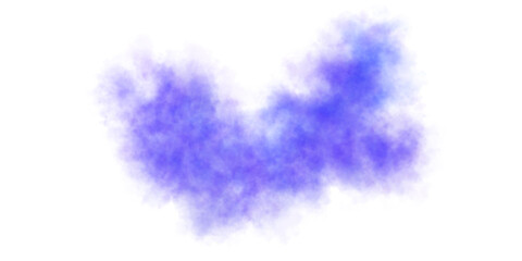 Blue smoke cloud on transparent background, ideal as a mockup template for visual effects, motion graphics, fantasy scenes or digital compositing. Soft diffusion and high resolution color flow