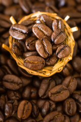 Background with roasted coffee beans