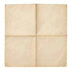 Fototapeta premium Folded Vintage Paper Sheet png 