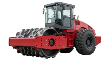 Isolated Soil Compactor is a heavy machine used for compacting soil, asphalt, or other materials