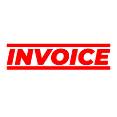 Invoice Bold Watermark on a Transparent Background