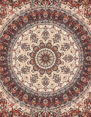 Fototapeta premium Intricate circular pattern, rich colors