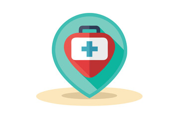 Health care symbol representing medical assistance in a vibrant design style