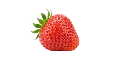 Isolated ripe strawberry still life, a fresh and juicy fruit to add to culinary or food concepts