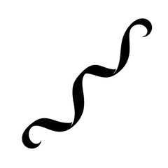 Obraz premium Vector art of elegant black ribbon, gracefully curving and flowing in a simple yet sophisticated design