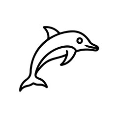 Fototapeta premium Dolphin Isolated On White Background