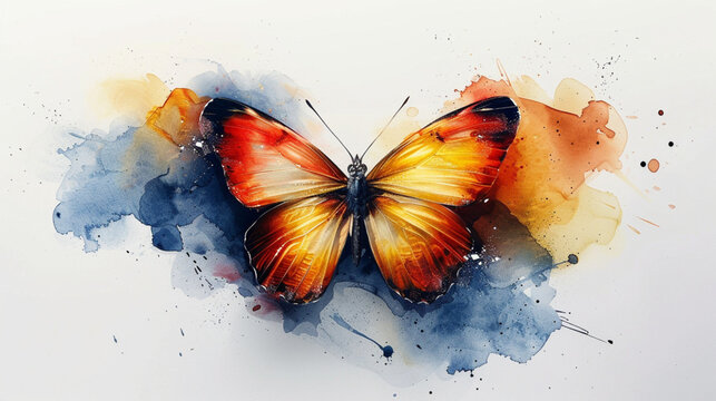 mariposa, blanco, alas, insecto, aislada, naturaleza, amarilla, animal, bragueta