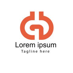 Abstract Orange Logo Design Modern Minimalist Icon symbol branding corporate identity business vector illustration