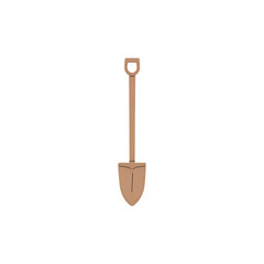 Simple Shovel Icon: Gardening, Construction, and Digging Tool Illustration