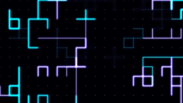 Glowing circuit board paths animation design with modern electronic data flow and futuristic technology visuals.