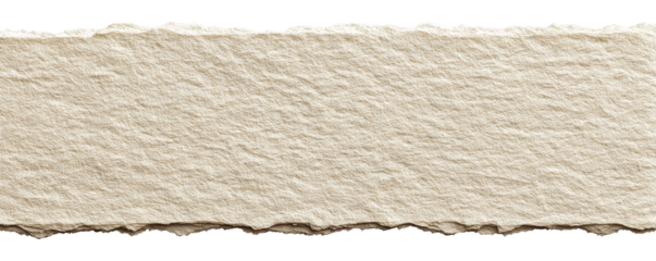 Ripped off beige paper strip