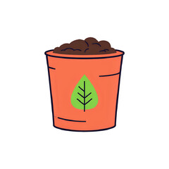 Grow Your Dreams: Planting Seeds for Success - Vibrant Potted Soil Illustration