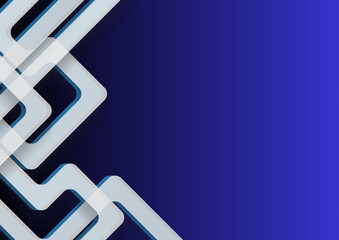 Sleek abstract geometric background with overlapping white and blue rounded squares on a deep gradient, perfect for contemporary digital presentations and graphic design projects