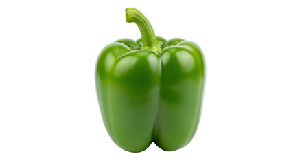 Isolated Green bell pepper still life photo, fresh vegetable for cooking and salad