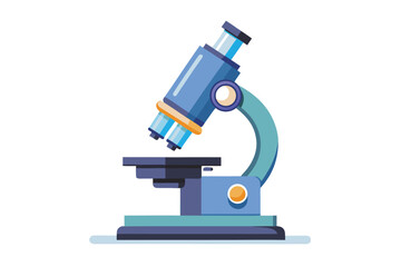 Modern microscope on a clean surface with a detailed design and bright colors