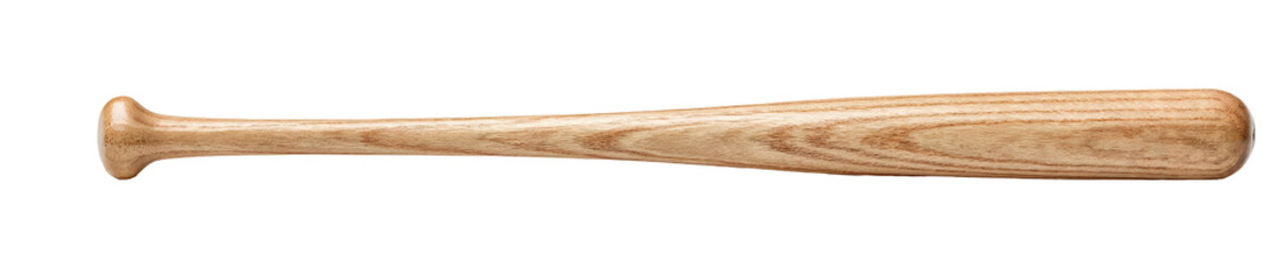 Fototapeta premium Light-brown wooden baseball bat