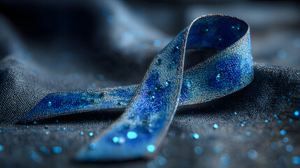 blue awareness ribbon