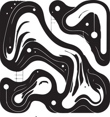 Abstract Liquid Shape Vector Silhouette