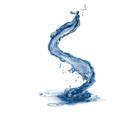 Fluid, swirling water,  S shape,  dynamic splash