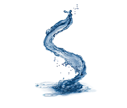 Fluid, swirling water,  S shape,  dynamic splash