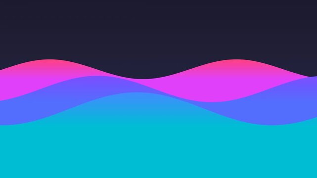 Layered gradient flow animation showing smooth vibrant colors and stylish elegant motion for decorative backgrounds.