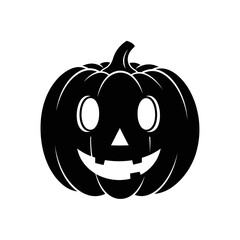 Vector art of classic jackolantern with round eyes, a timeless halloween symbol for spooky and festive decorations