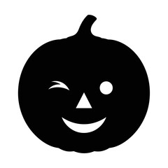 Vector art of winking pumpkin face is a fun and spooky halloween decoration for your home or office party
