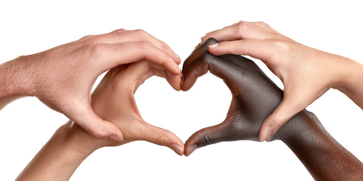 Diverse hands forming a heart shape (8)