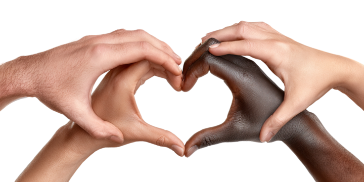 Diverse hands forming a heart shape (8)