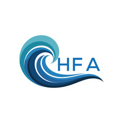 HFA Modern Wave-Inspired Abstract Logo Design with HFA  Text on White Background, HFA Later Logo, 

