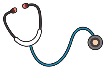 Stethoscope design showcasing a simple and effective medical instrument for health check-ups