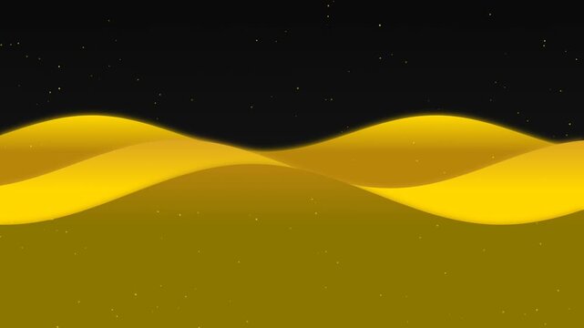 Elegant luxury black and gold glowing particle flow animation  stylish abstract background with premium texture.