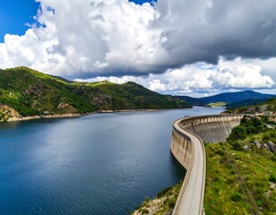 Scenic reservoir and dam