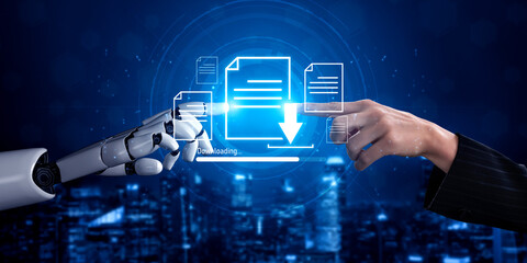 AI facilitates digital document downloading and data access with optimized transfer process, improving speed, security, and file management for various users Vouch