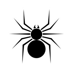 Spooky Halloween Spiders Silhouette Vector Illustration