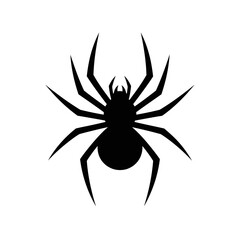 Haunted Creepy Spiders Silhouette Vector Illustration