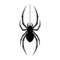 Mystic Spiders Spooky Silhouette Vector Illustration