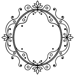 abstract floral frame