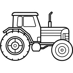 tractor on white background