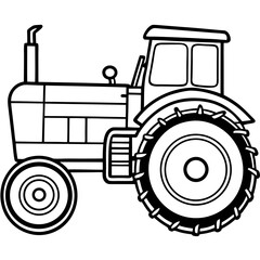 tractor isolated on white