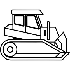 bulldozer vector illustration