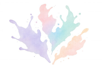 Obraz premium Vibrant watercolor splashes bursting dynamically, generating fluid abstract forms against translucent backdrop