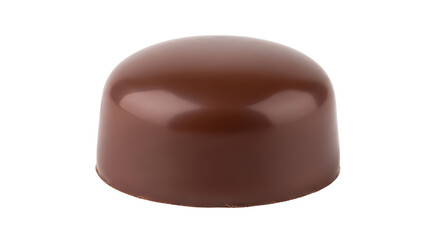Isolated shiny milk chocolate truffle candy bonbon treat for snacking on holiday season