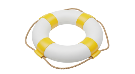 Isolated lifesaver emergency rescue equipment with rope, safety flotation device aid buoy