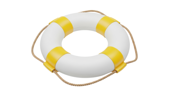 Isolated lifesaver emergency rescue equipment with rope, safety flotation device aid buoy